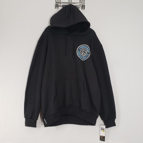 Members Only Spongebob Squarepants Hoodie Sweatshirt Mens Medium Black Oversized - Picture 2 of 16